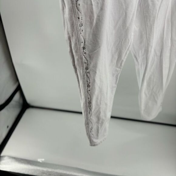 Quacker Factory white embellished dream jeans size 2X 96% cotton - Picture 13 of 16